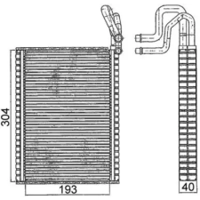 Mahle párologtató, klímaberendezés AE 116 000S autóalkatrész