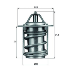 Mahle termosztát, hűtőfolyadék MAHLE TX 6 83 autóalkatrész