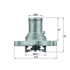 Mahle termosztát, hűtőfolyadék TI 122 87D autóalkatrész