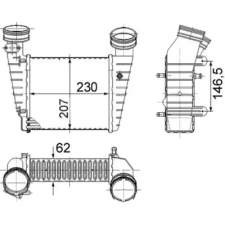Mahle töltőlevegő-hűtő CI 346 000S autóalkatrész