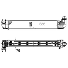 Mahle töltőlevegő-hűtő CI 496 000S autóalkatrész