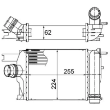 Mahle töltőlevegő-hűtő CI 497 000S autóalkatrész