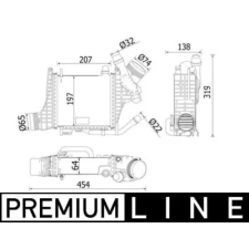 Mahle töltőlevegő-hűtő CI 541 000P autóalkatrész