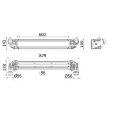 Mahle töltőlevegő-hűtő MAHLE CI 668 000P autóalkatrész