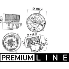 Mahle Utastér-ventilátor AB 149 000P autóalkatrész
