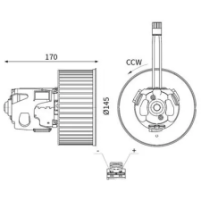 Mahle Utastér-ventilátor AB 150 000S autóalkatrész