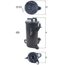 Mahle Üzemanyagszűrő KL 764D autóalkatrész