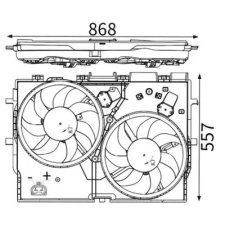 Mahle ventilátor, motorhűtés CFF 229 000S autóalkatrész