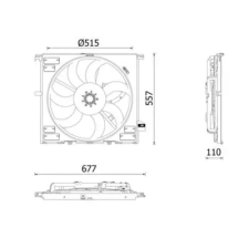 Mahle ventilátor, motorhűtés CFF 633 000P autóalkatrész