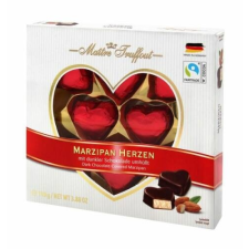  Maitre Truffout Marcipán Szívek Étcsokládé Bevonattal 110g csokoládé és édesség