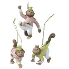  Majom öltönyben akasztós poly 8,5cm dekorációs kellék