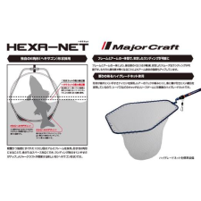  Major Craft Hexa Net merítőfej M 55x50cm Blue háló, szák, merítő