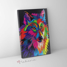 Makana Színes farkas - Számfestő készlet, kerettel (30x40 cm) kreatív és készségfejlesztő