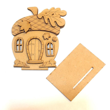 Makk ház, MDF. Mérete: 12,5x15 cm dekorációs kellék