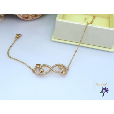  Makrina antallergén bőrbarát végtelen jeles karlánc cirkónia kővel-18k karkötő