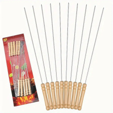 Malatec Grill és BBQ nyárs 10db/készlet, 30 cm hosszú rozsdamentes acél kerti sütés és főzés