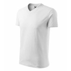 Malfini 102 Malfini V Nyakú unisex póló Fehér - 2XL