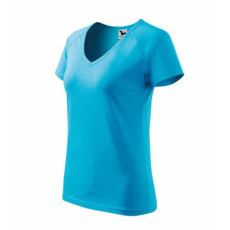 Malfini 128 Malfini Dream V nyakú női póló türkiz - M