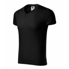 Malfini 146 Malfini Slim Fit V Nyakú férfi póló Fekete - 3XL