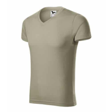 Malfini 146 Malfini Slim Fit V Nyakú férfi póló világos khaki - 2XL