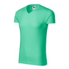 Malfini 146 Slim Fit V-neck férfi póló menta színben munkaruha