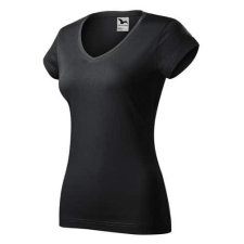 Malfini 162 Malfini Fit V-nyakú női póló ébenszürke - XL munkaruha