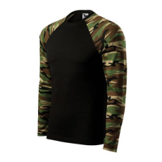 Malfini 166 Malfini Camouflage LS pólók unisex barna terepszín - 2XL
