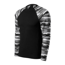 Malfini 166 Malfini Camouflage LS pólók unisex szürke terepszín - S munkaruha
