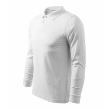 Malfini 211 Malfini Single J. LS galléros férfi póló Fehér - 2XL munkaruha