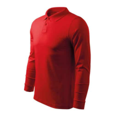 Malfini 211 Malfini Single J. LS galléros férfi póló Piros - 2XL