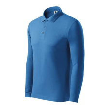 Malfini 221 Malfini Pique Polo LS galléros férfi póló azúrkék - 3XL munkaruha