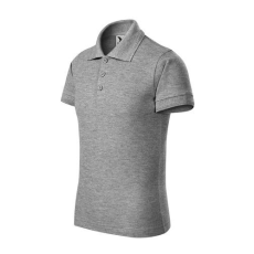 Malfini 222 Malfini Pique Polo galléros gyerek póló sötétszürke melírozott - 134 cm/8 éves