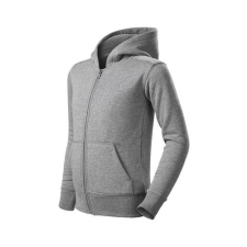 Malfini 412 Malfini Trendy Zipper gyerek felső sötétszürke melírozott - 158 cm/12 éves munkaruha