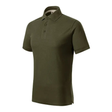 MALFINI, a.s. Prime (GOTS) galléros póló férfi military M