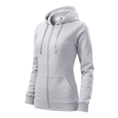 MALFINI, a.s. Trendy Zipper felső női világosszürke melírozott S