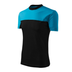 Malfini ADL109 COLORMIX Póló (türkizkék/fekete, L) Malfini