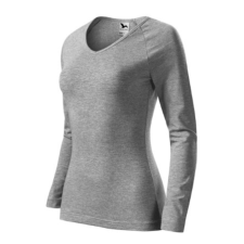 Malfini ADL127 ELEGANCE V-nyakú Női póló (sötétszürke, XL) Malfini munkaruha