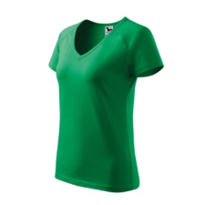 Malfini ADL128 DREAM V-nyakú Női póló (fűzöld, XL) Malfini munkaruha