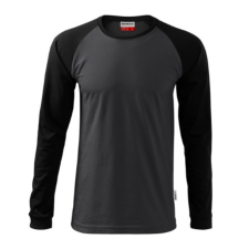 Malfini ADL130 STREET LS Hosszú ujjú férfi póló (ébenszürke, 4XL) Malfini munkaruha