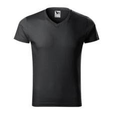 Malfini ADL146 SLIM FIT V-nyakú Férfi póló (ébenszürke, XL) Malfini munkaruha