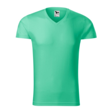 Malfini ADL146 SLIM FIT V-nyakú Férfi póló (menta, M) Malfini