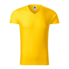 Malfini ADL146 SLIM FIT V-nyakú Férfi póló (sárga, XXL) Malfini munkaruha