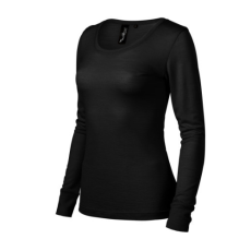 Malfini ADL160 MERINO RISE Merino Gyapjú Hosszú Ujjú Női Póló (fekete, XL) Malfini
