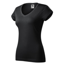 Malfini ADL162 FIT V-nyakú Női póló (ébenszürke, XXL) Malfini munkaruha