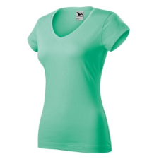 Malfini ADL162 FIT V-nyakú Női póló (menta, M) Malfini munkaruha