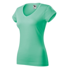 Malfini ADL162 FIT V-nyakú Női póló (menta, XL) Malfini