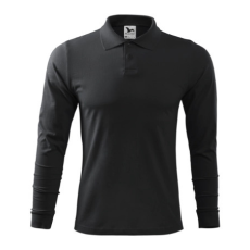 Malfini ADL211 SINGLE J. LS Férfi galléros hosszú ujjú póló (ébenszürke, XL) Malfini