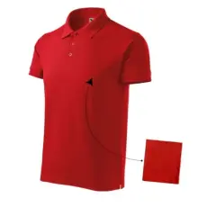 Malfini ADL212 COTTON Galléros férfi póló (piros, M) Malfini