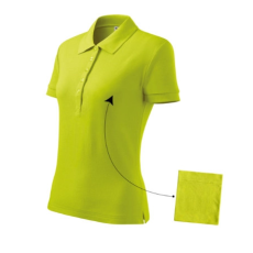 Malfini ADL213 COTTON Galléros női póló (lime, S) Malfini