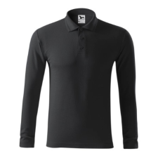 Malfini ADL221 PIQUE Galléros hosszú ujjú férfi póló (ébenszürke, 3XL) Malfini munkaruha
